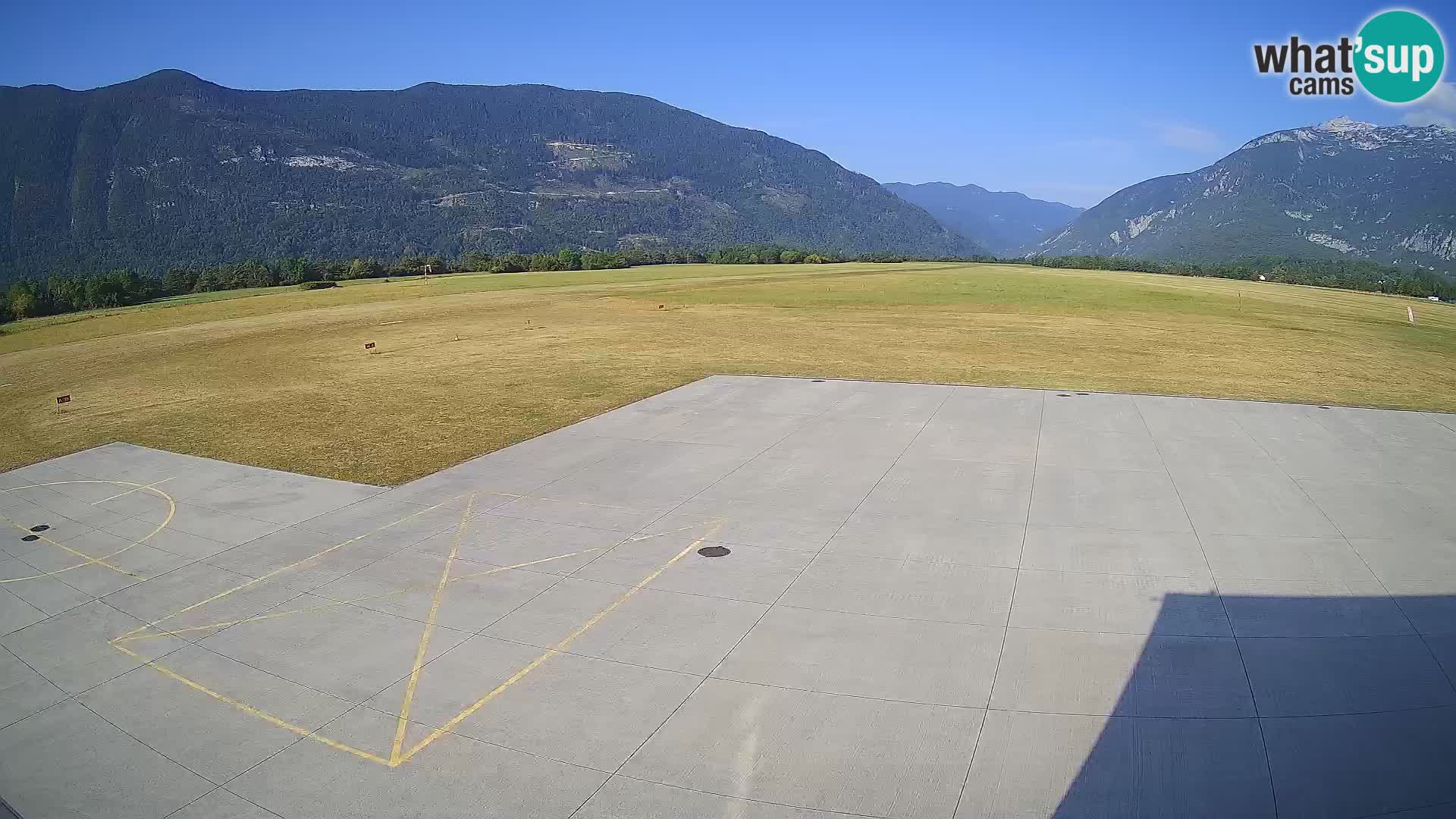 Webcam des Flughafens Bovec – Skydive Bovec
