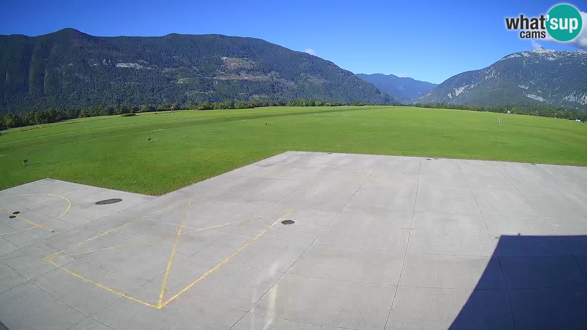 Live-Webcam Flughafen Bovec – Blick auf Kanin
