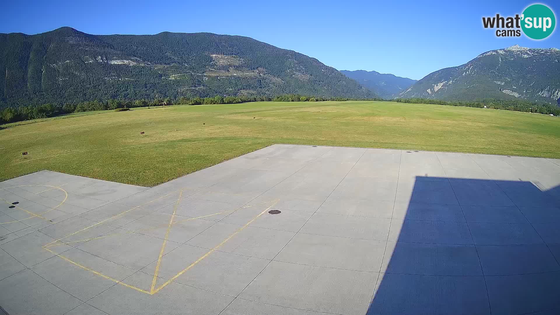 Webcam des Flughafens Bovec – Skydive Bovec