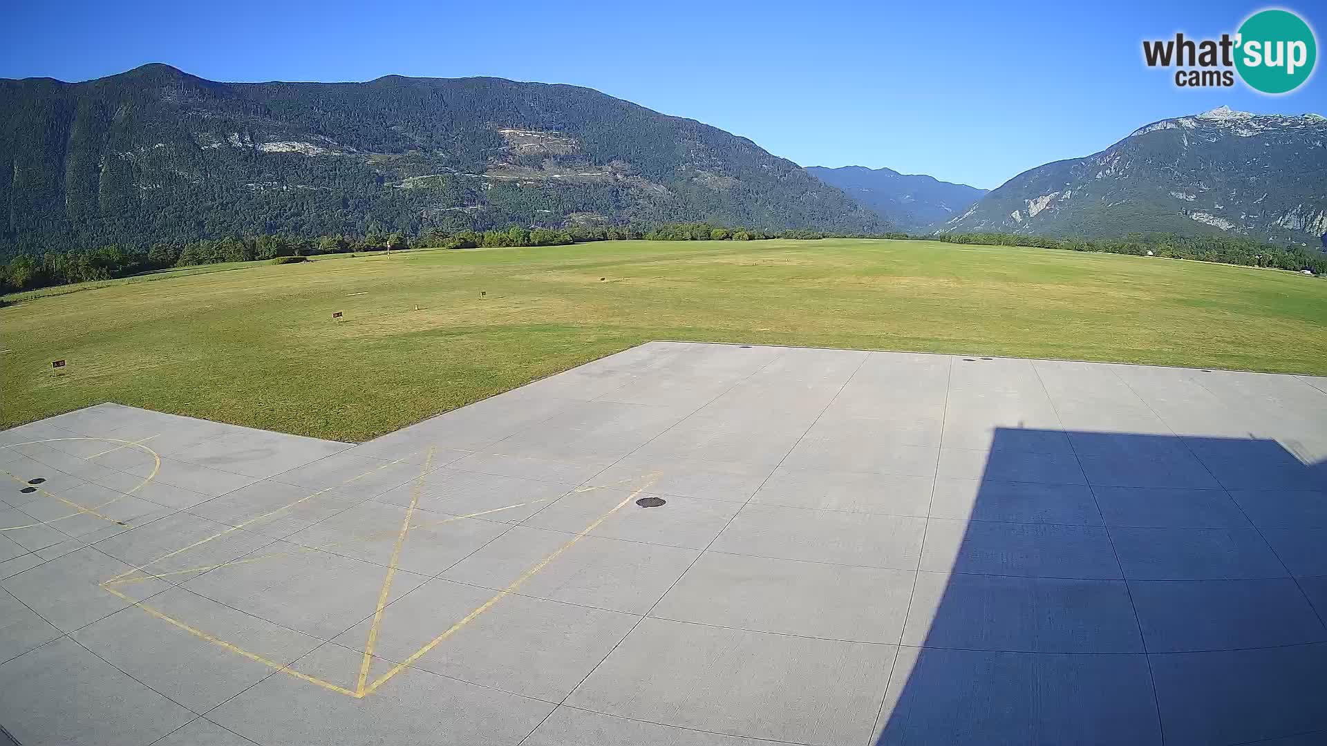 Live-Webcam Flughafen Bovec – Blick auf Kanin