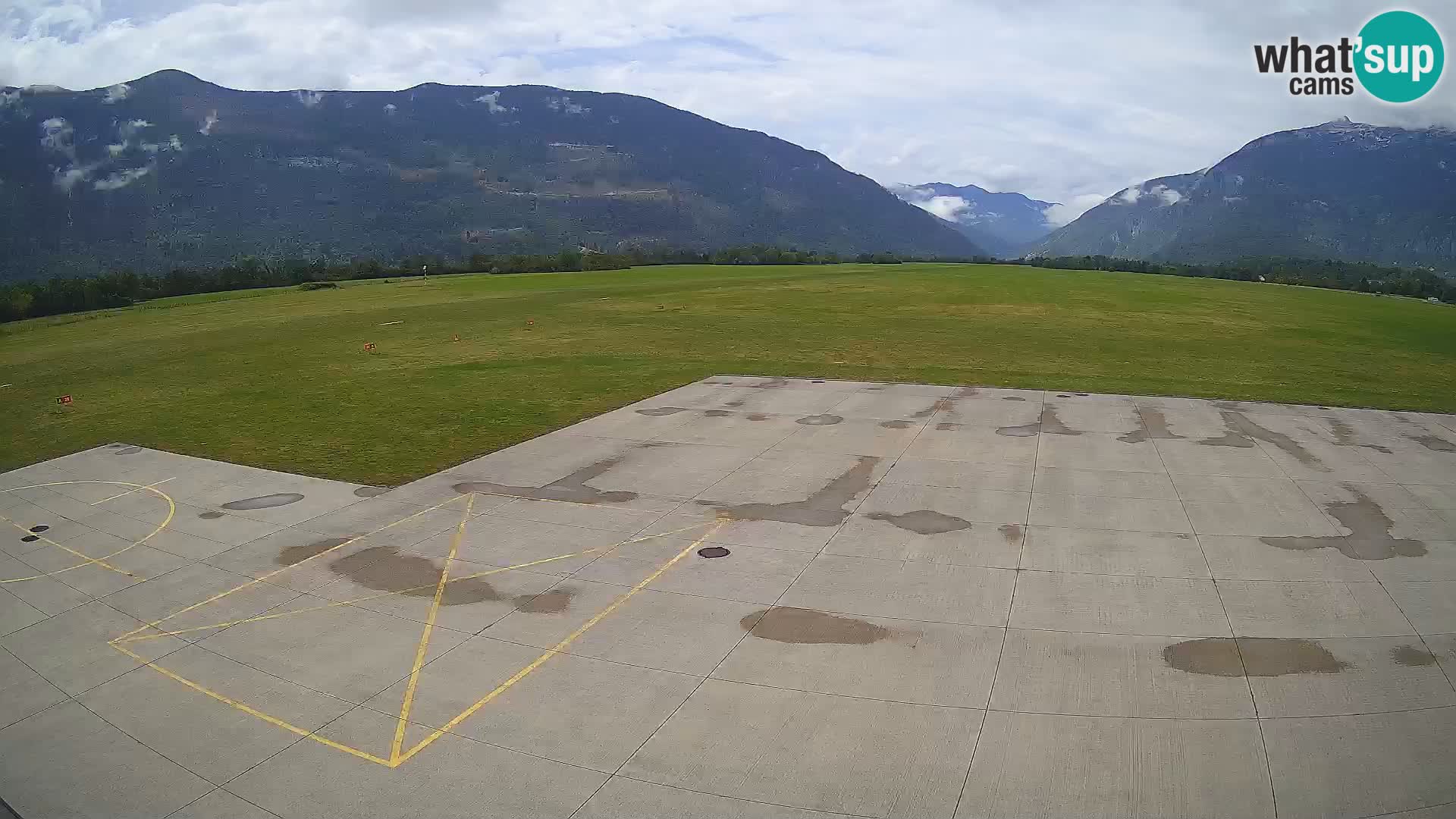 Live-Webcam Flughafen Bovec – Blick auf Kanin