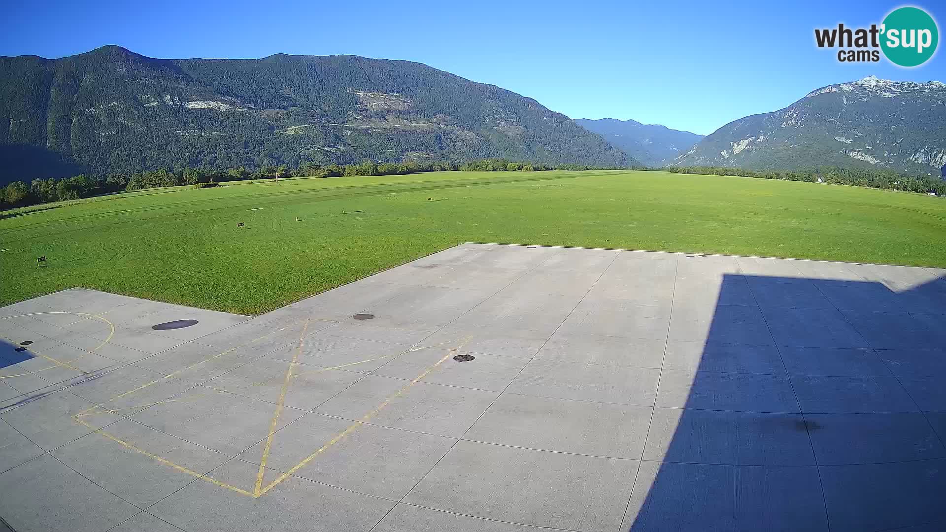 Live-Webcam Flughafen Bovec – Blick auf Kanin