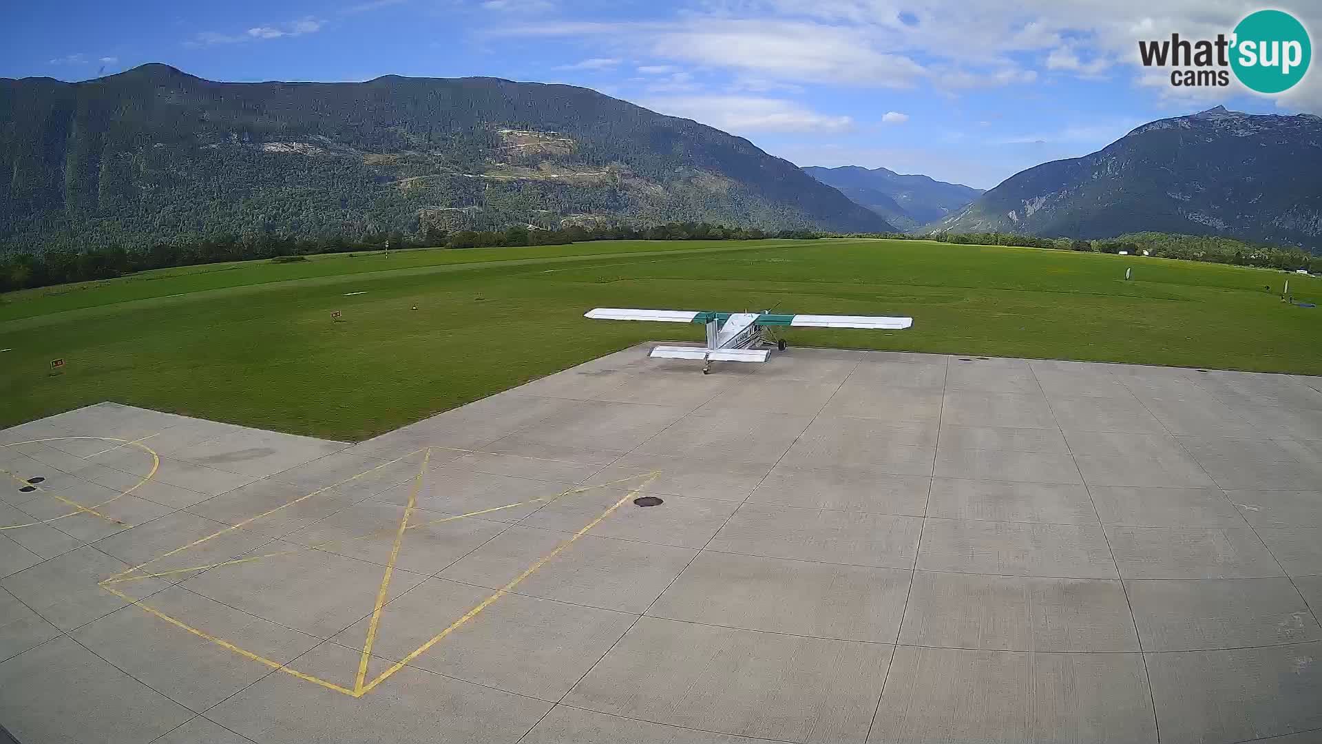 Webcam des Flughafens Bovec – Skydive Bovec