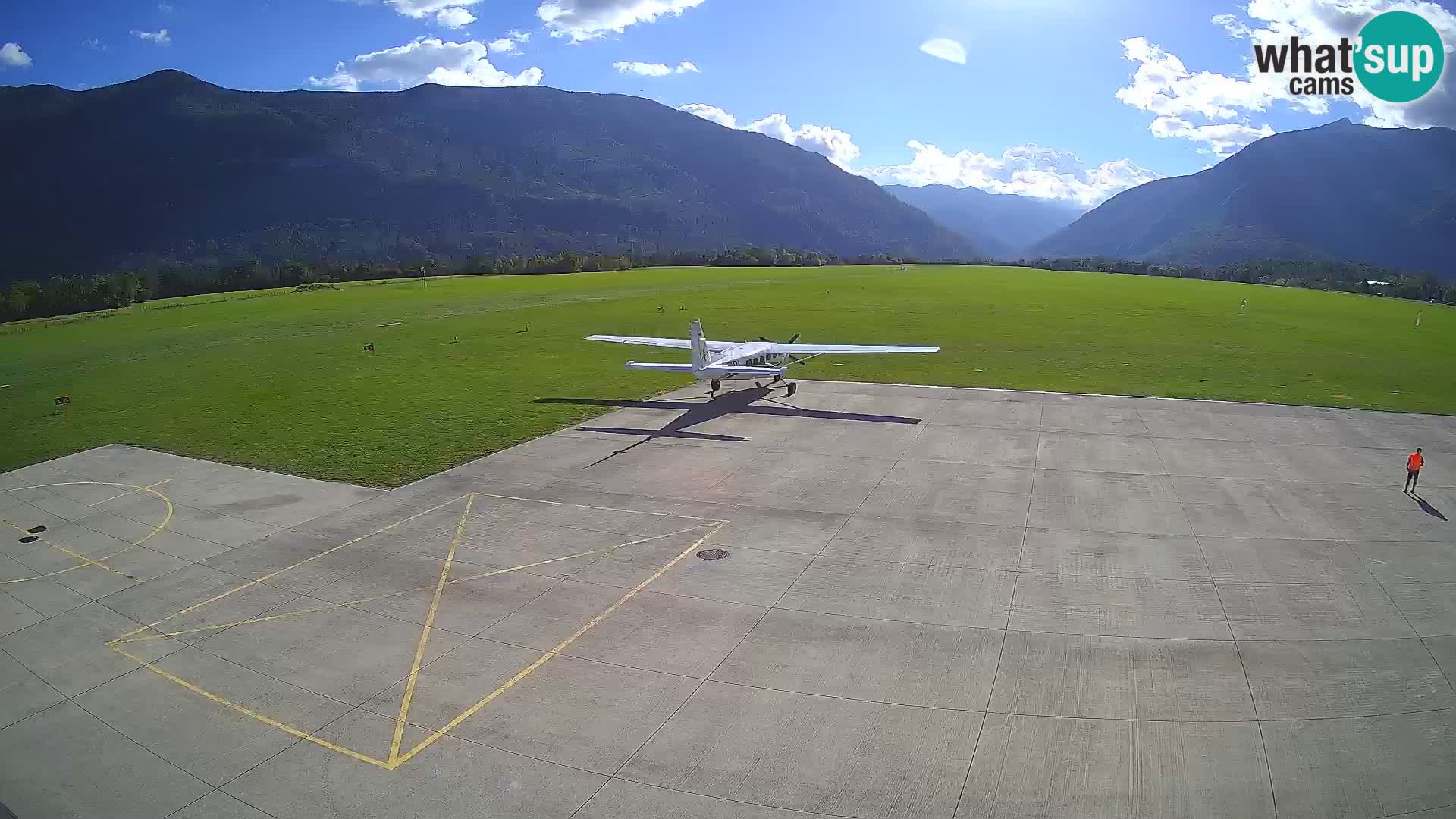 Webcam des Flughafens Bovec – Skydive Bovec