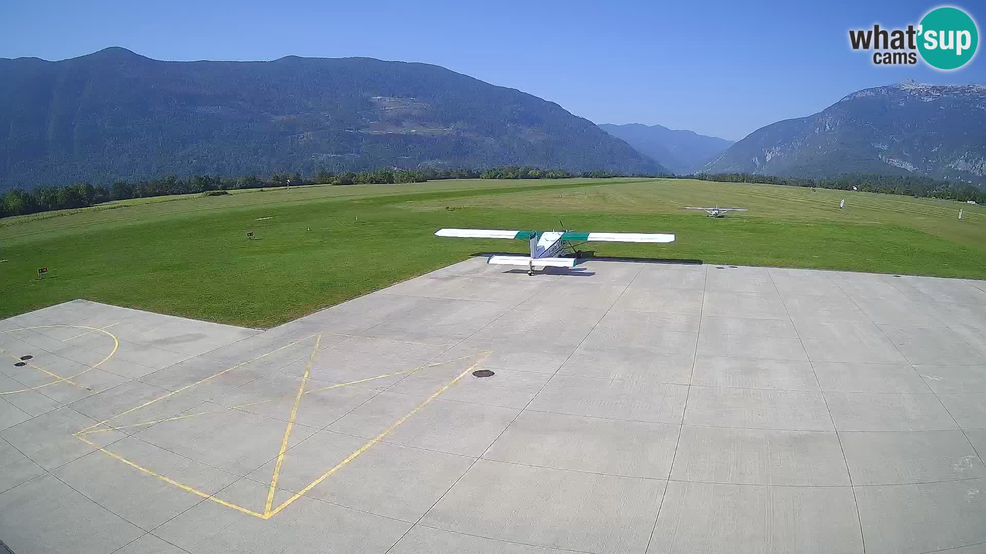 Webcam des Flughafens Bovec – Skydive Bovec