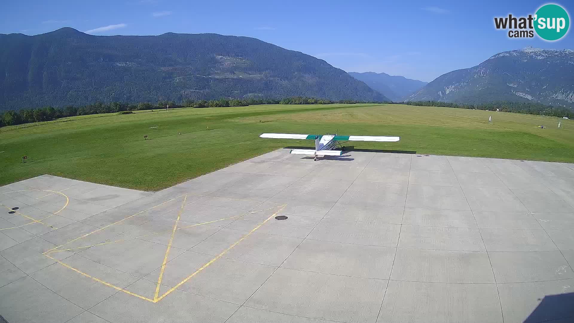 Webcam des Flughafens Bovec – Skydive Bovec
