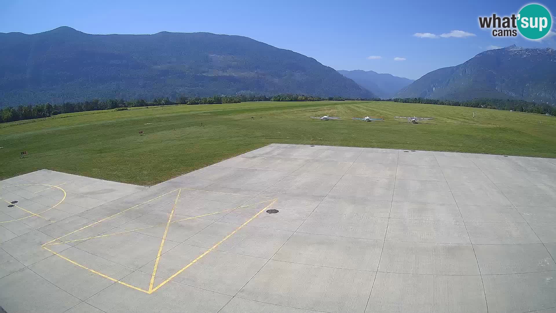 Webcam des Flughafens Bovec – Skydive Bovec