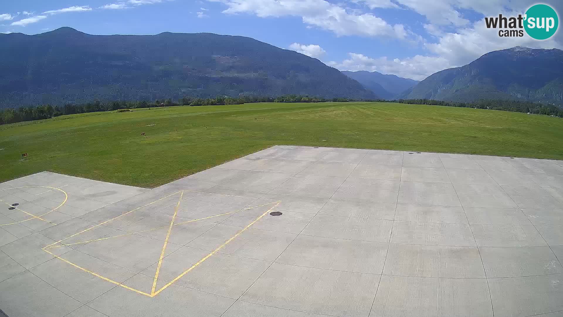 Webcam des Flughafens Bovec – Skydive Bovec
