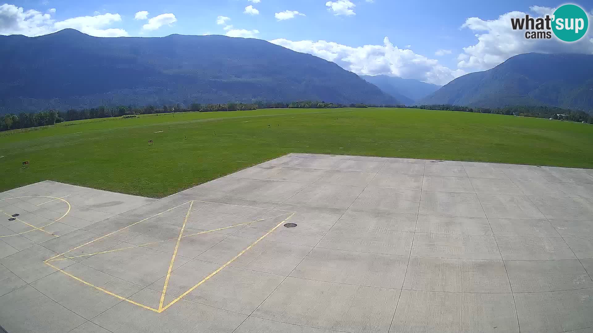 Webcam des Flughafens Bovec – Skydive Bovec