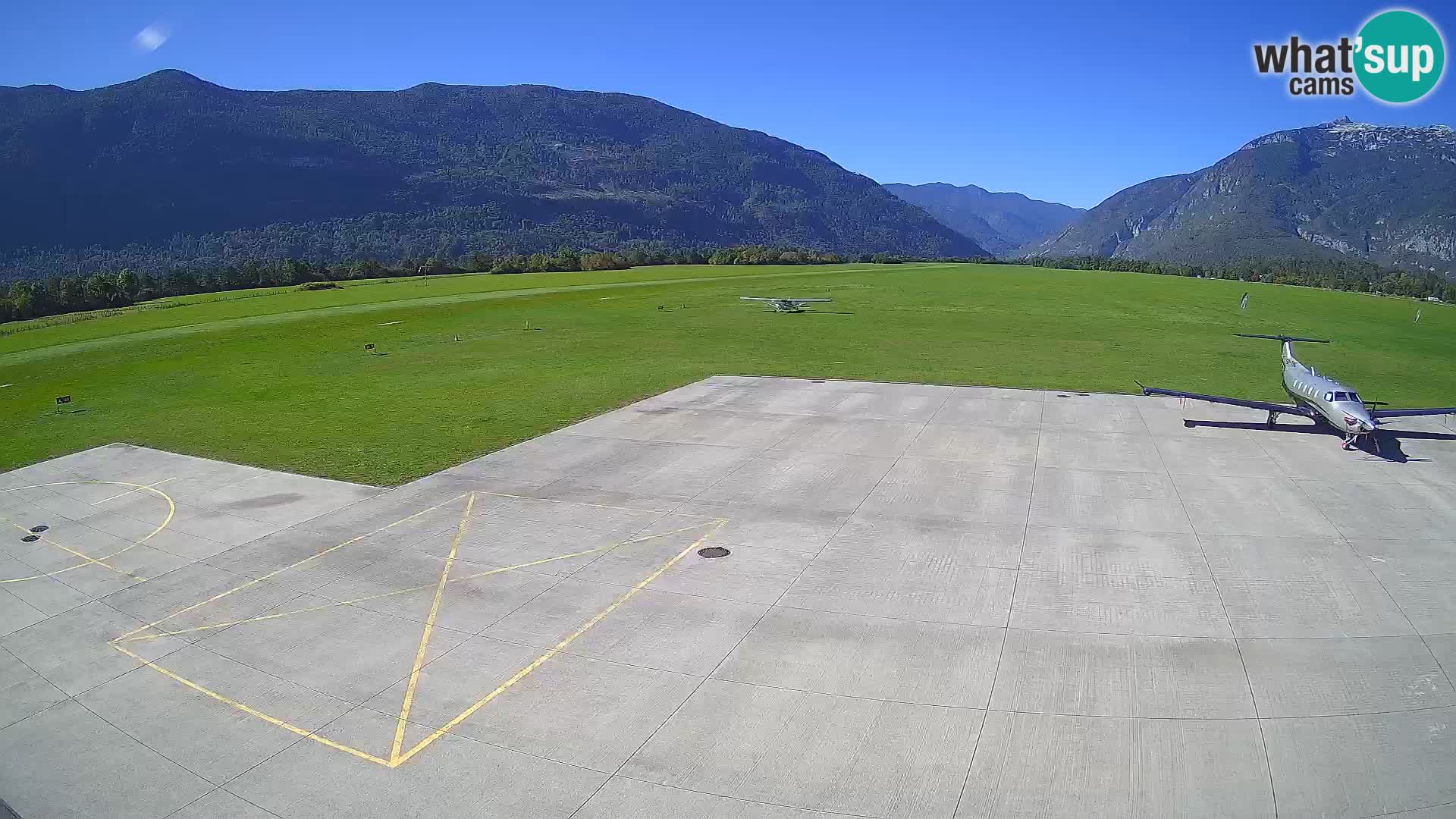 Webcam des Flughafens Bovec – Skydive Bovec