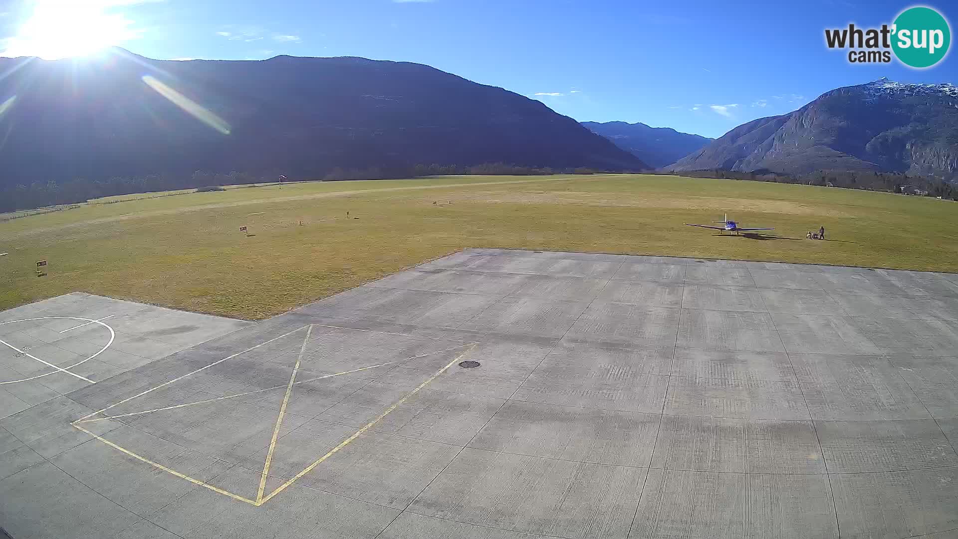 Webcam des Flughafens Bovec – Skydive Bovec