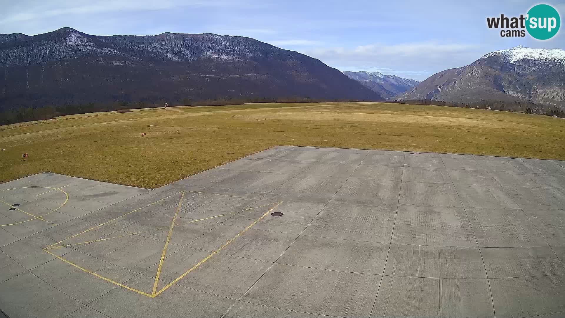 Webcam des Flughafens Bovec – Skydive Bovec