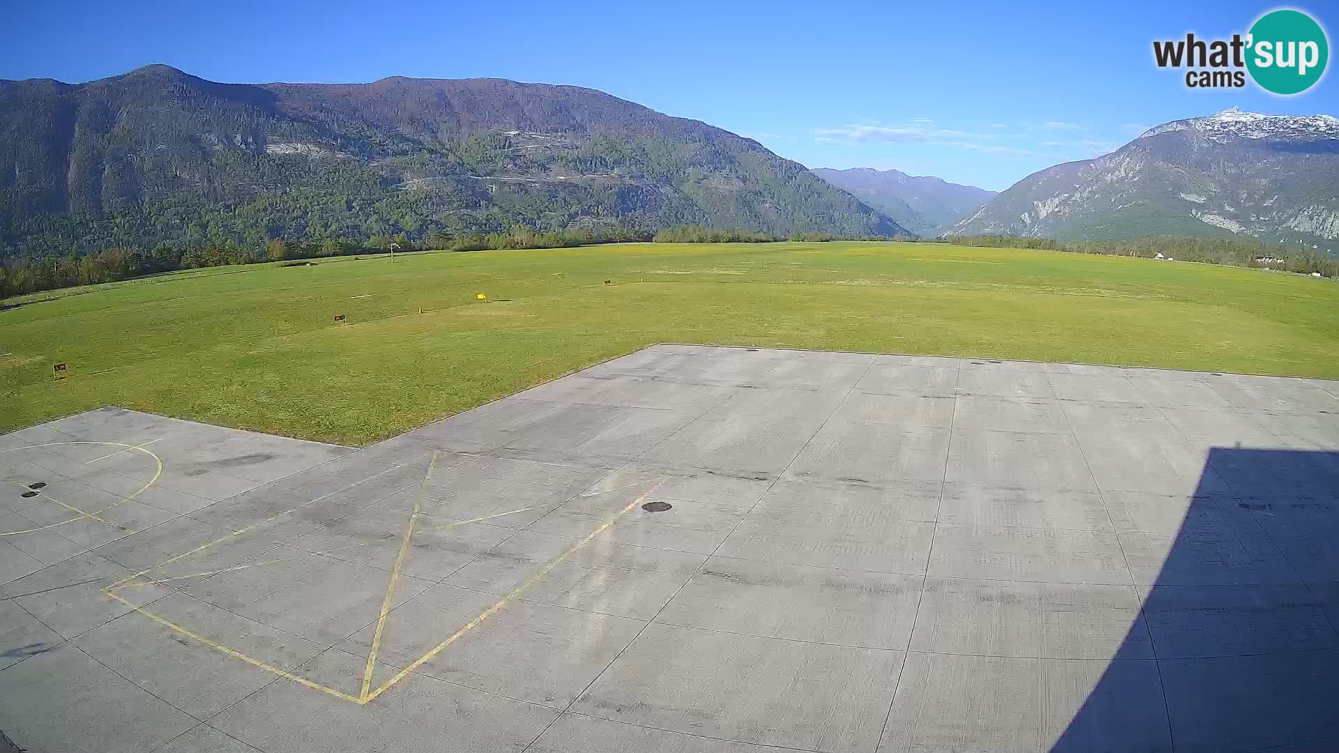 Webcam des Flughafens Bovec – Skydive Bovec