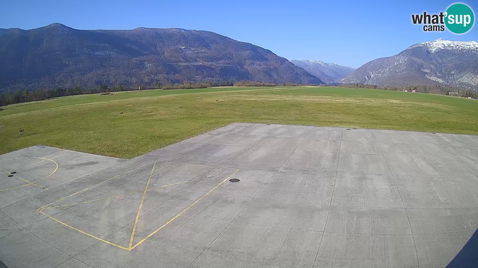 Webcam des Flughafens Bovec – Skydive Bovec