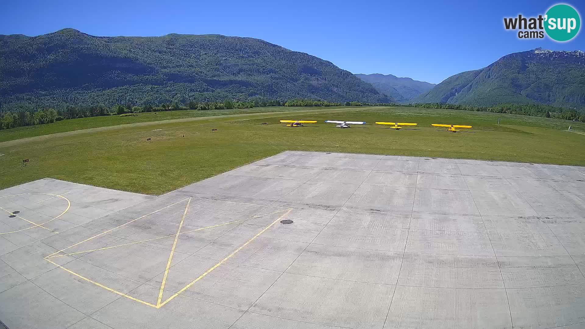 Webcam des Flughafens Bovec – Skydive Bovec