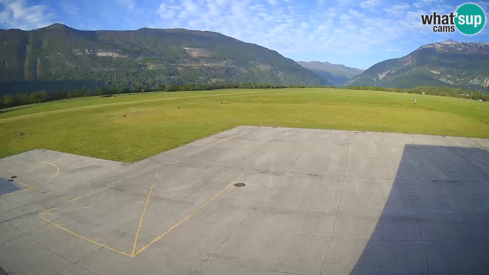 Webcam des Flughafens Bovec – Skydive Bovec