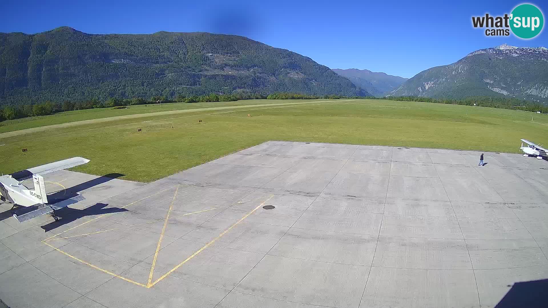 Webcam des Flughafens Bovec – Skydive Bovec