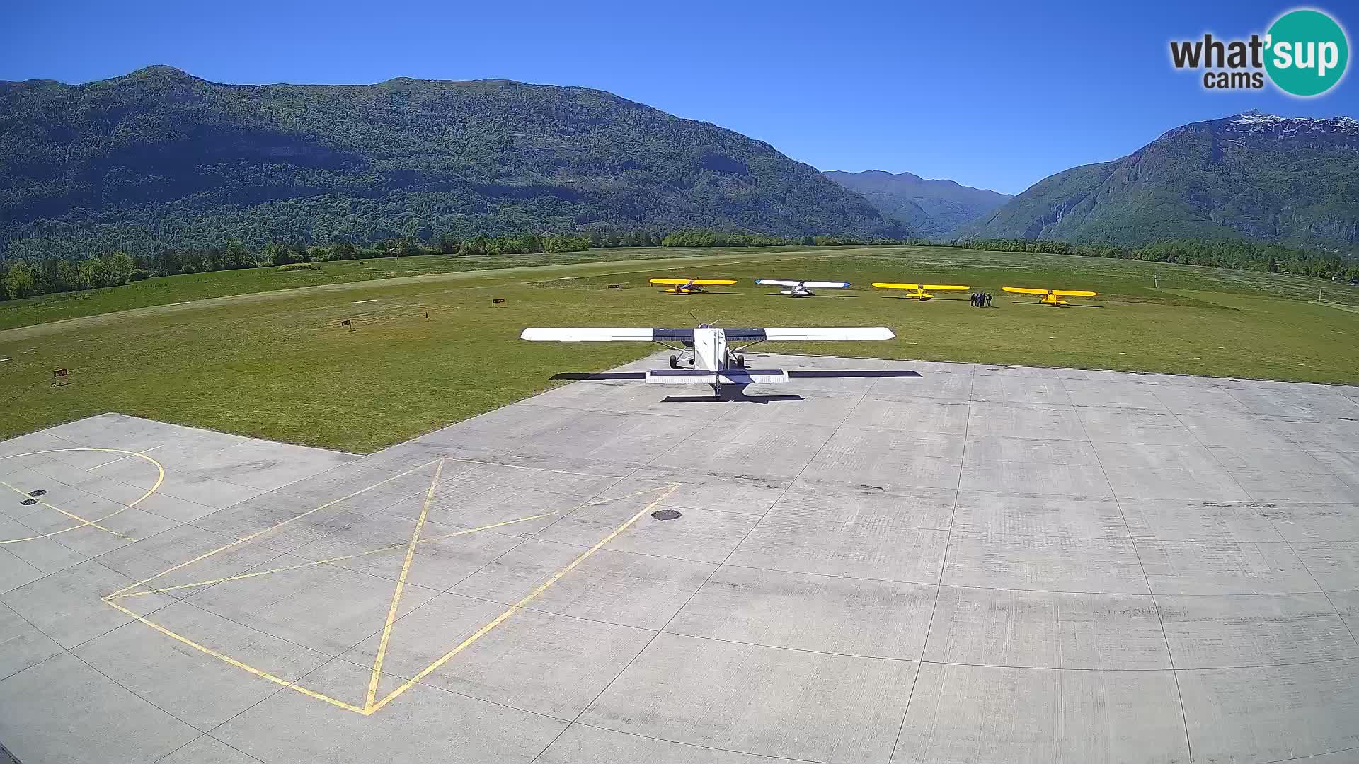 Webcam des Flughafens Bovec – Skydive Bovec