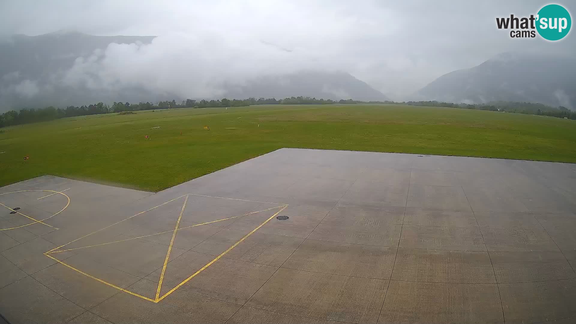 Webcam des Flughafens Bovec – Skydive Bovec
