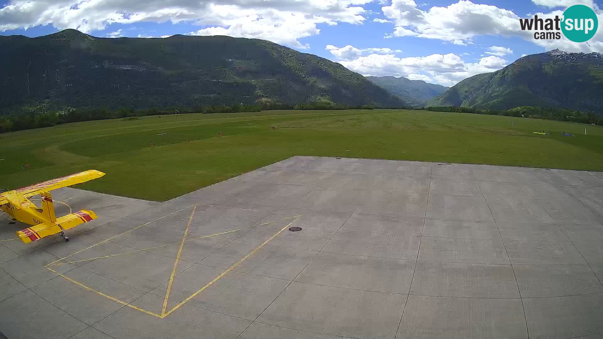 Webcam des Flughafens Bovec – Skydive Bovec