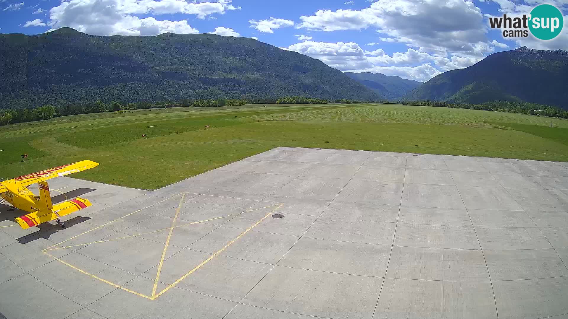 Webcam des Flughafens Bovec – Skydive Bovec