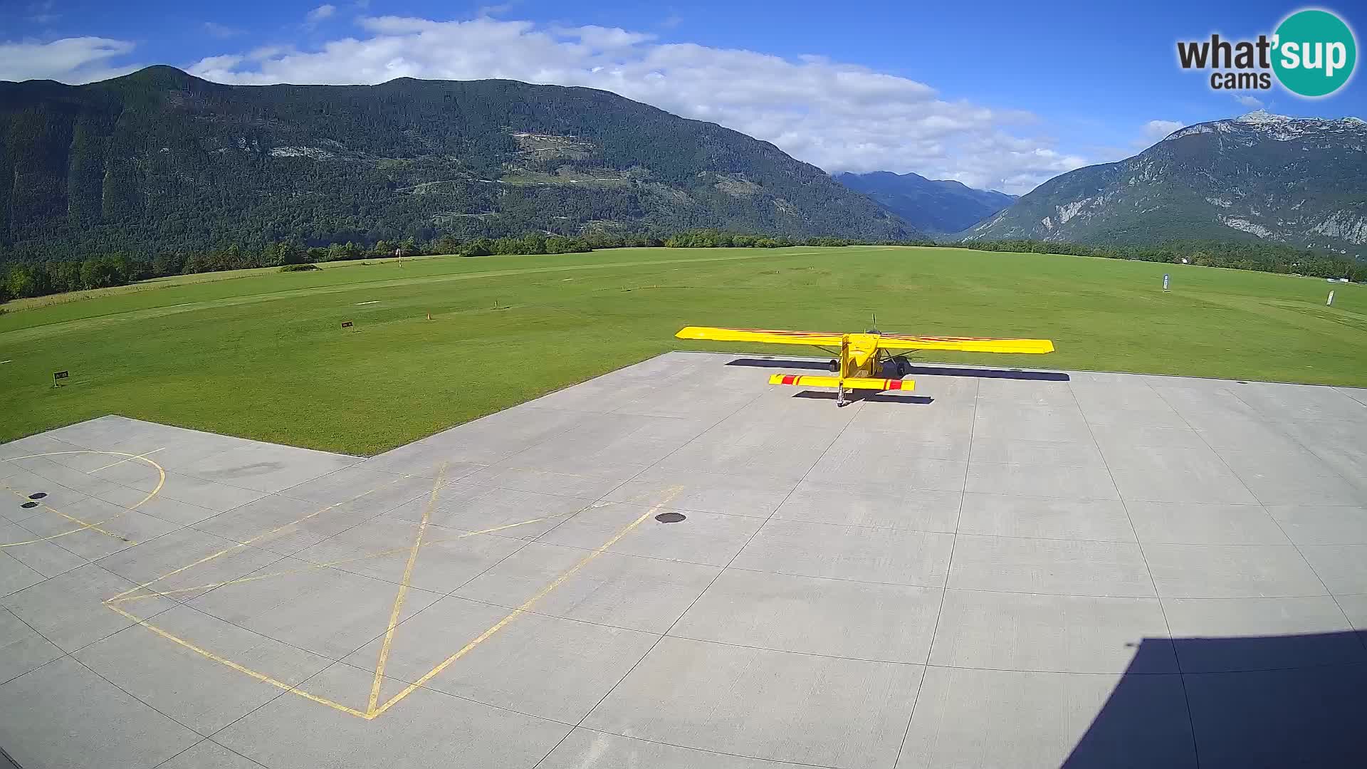 Webcam des Flughafens Bovec – Skydive Bovec