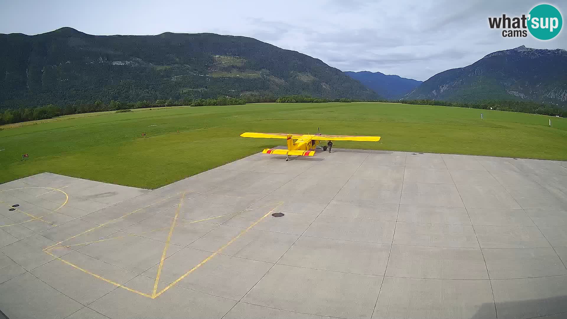 Webcam des Flughafens Bovec – Skydive Bovec