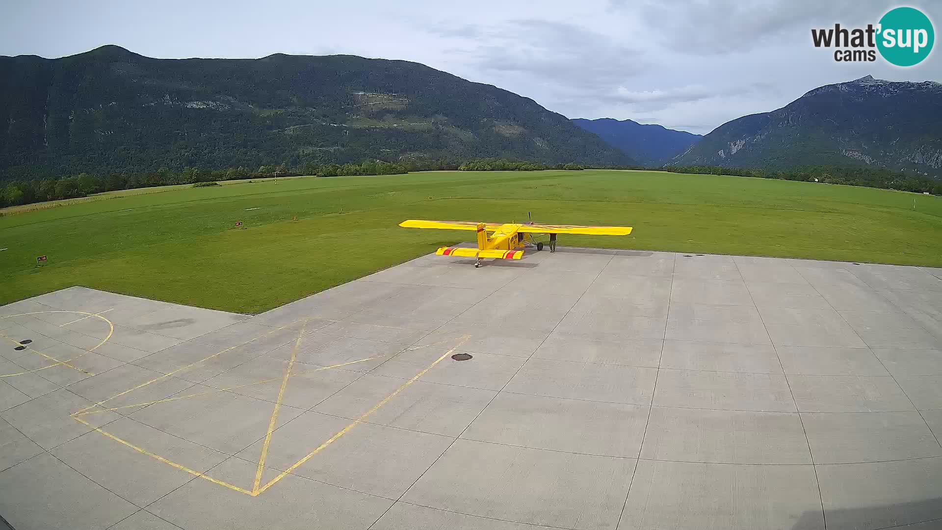 Webcam des Flughafens Bovec – Skydive Bovec