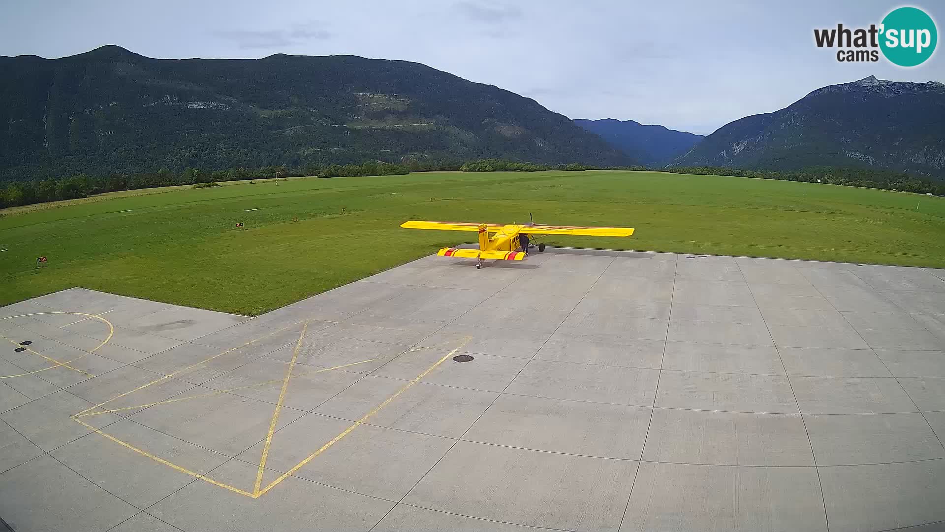 Webcam des Flughafens Bovec – Skydive Bovec