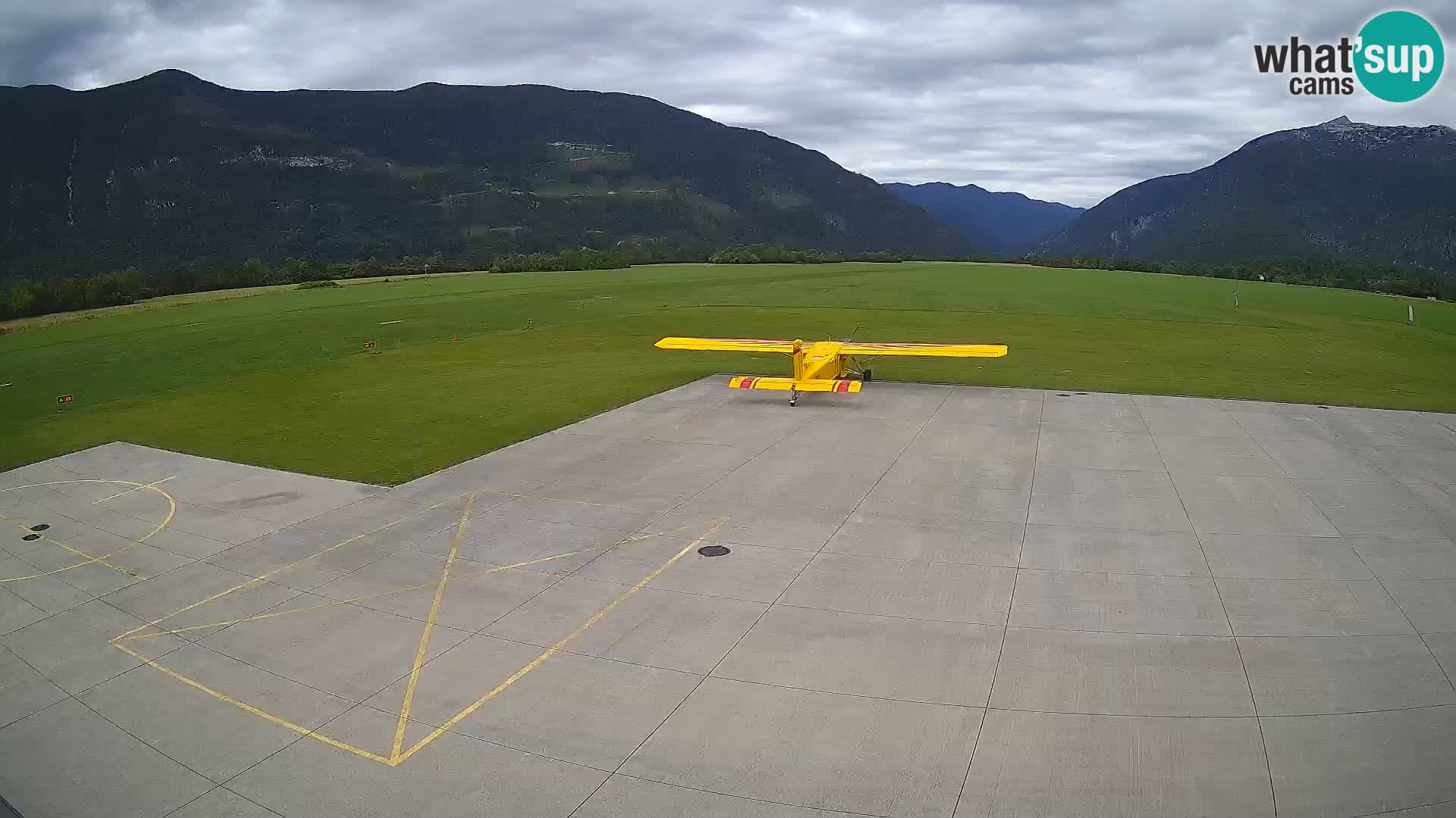 Webcam des Flughafens Bovec – Skydive Bovec