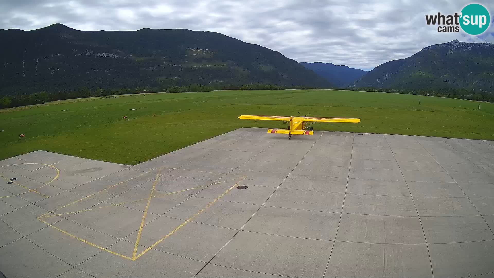 Webcam des Flughafens Bovec – Skydive Bovec