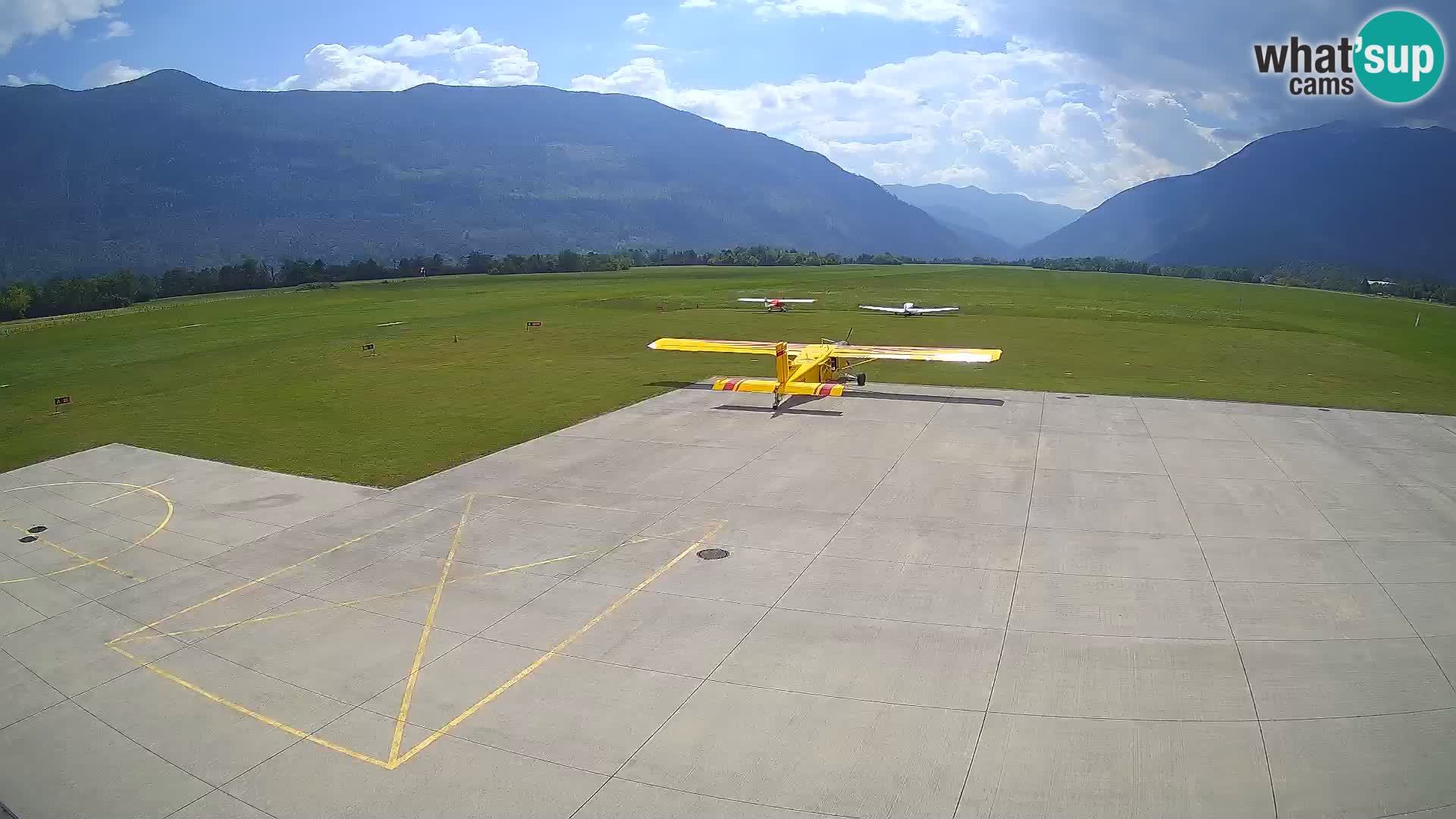 Webcam des Flughafens Bovec – Skydive Bovec