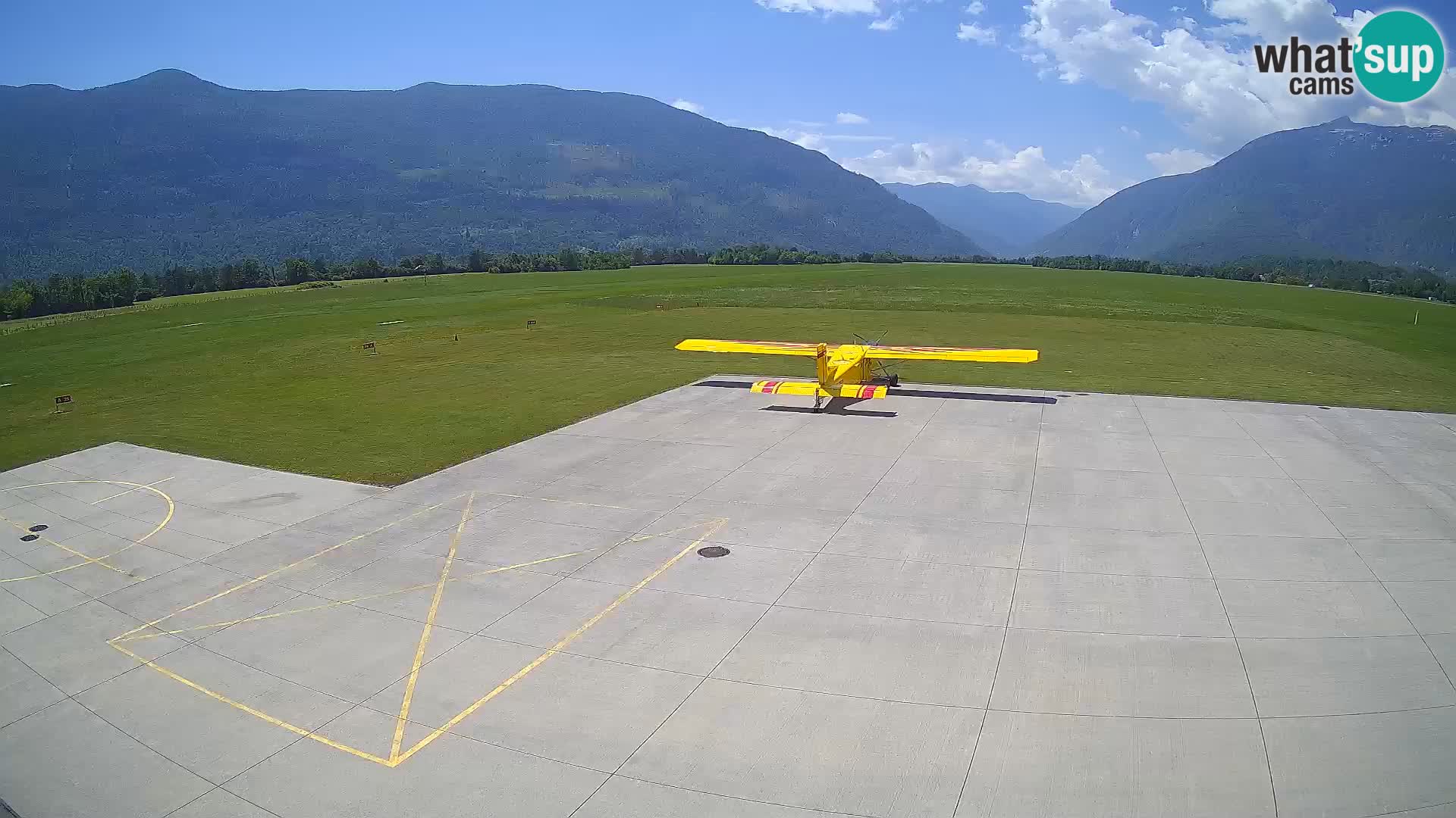 Webcam des Flughafens Bovec – Skydive Bovec