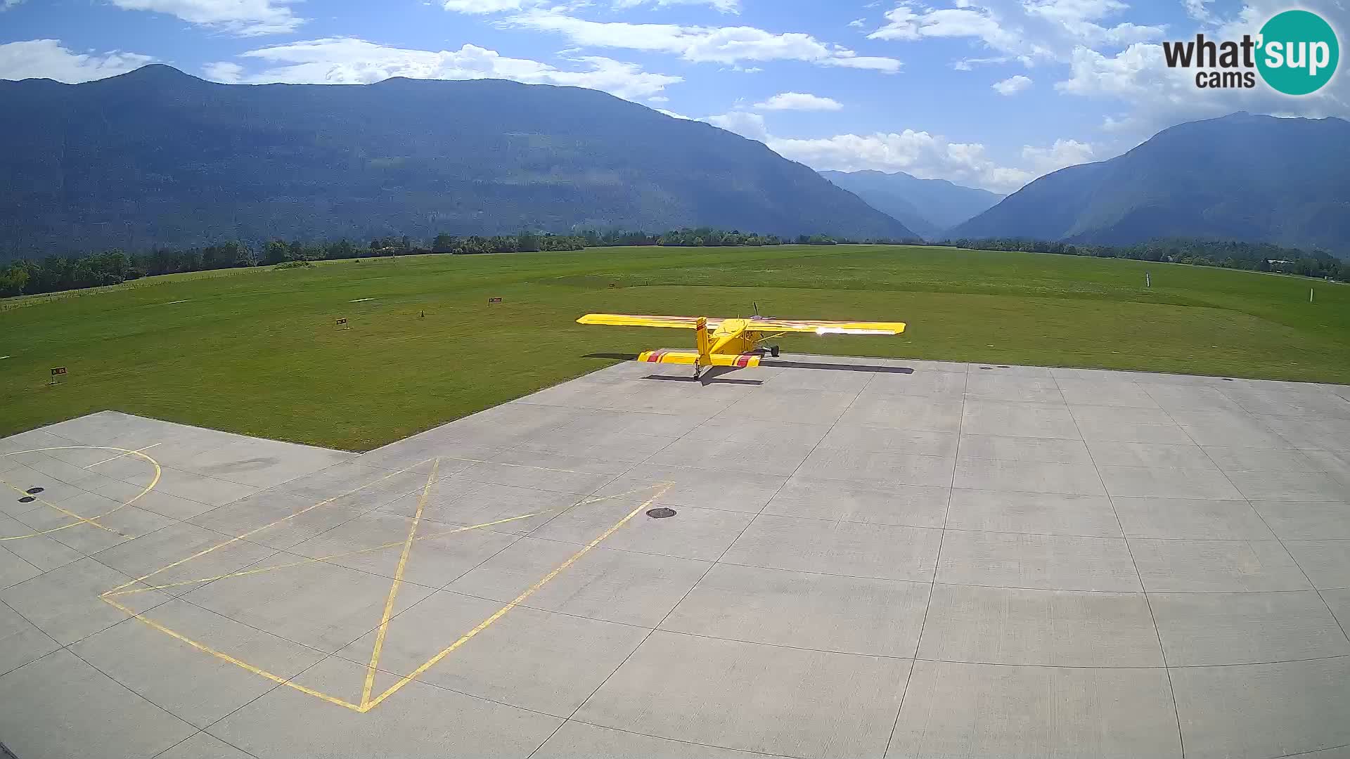 Webcam des Flughafens Bovec – Skydive Bovec