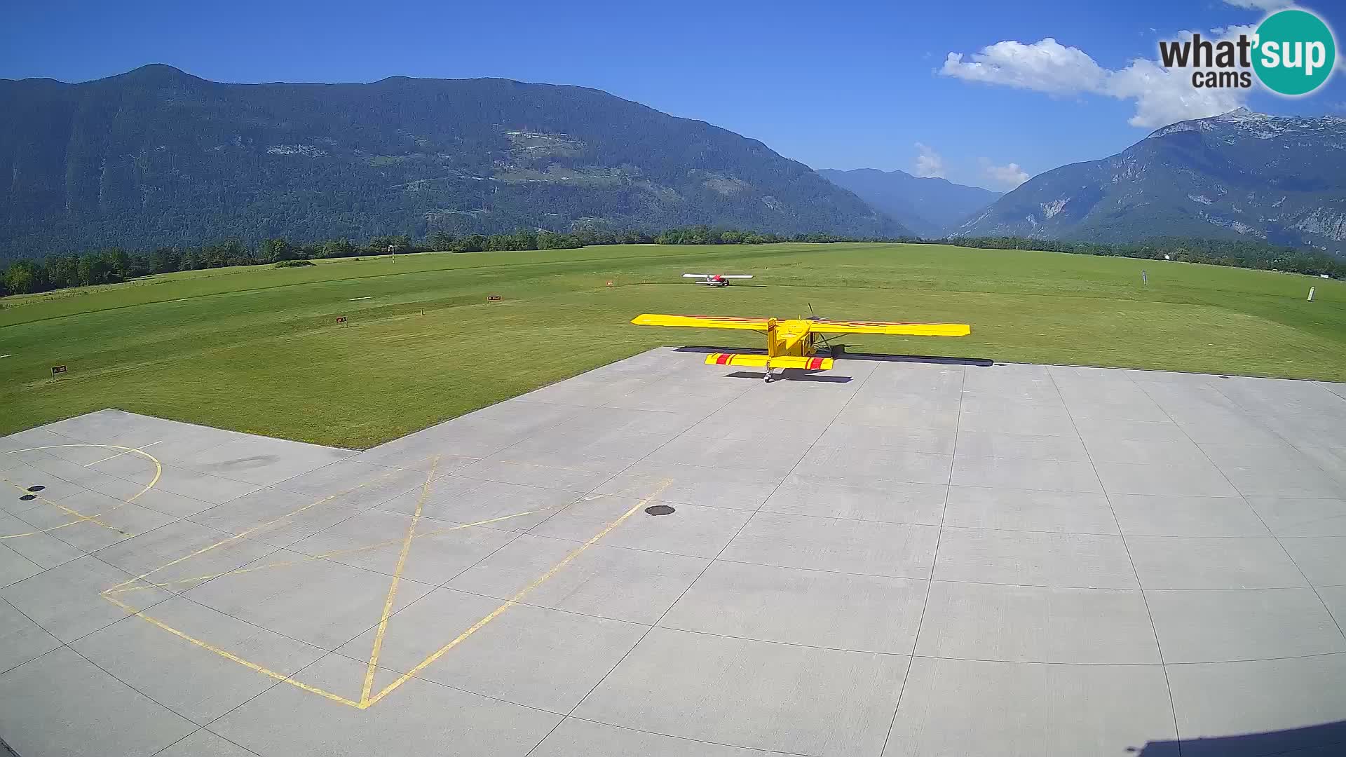 Webcam des Flughafens Bovec – Skydive Bovec