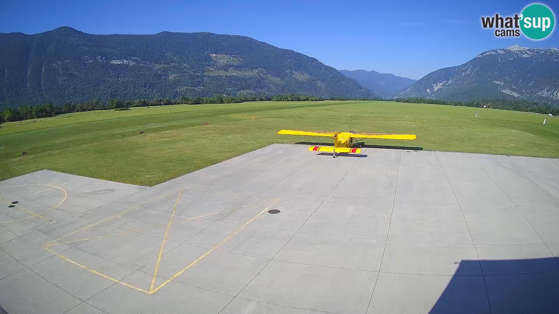 Webcam des Flughafens Bovec – Skydive Bovec