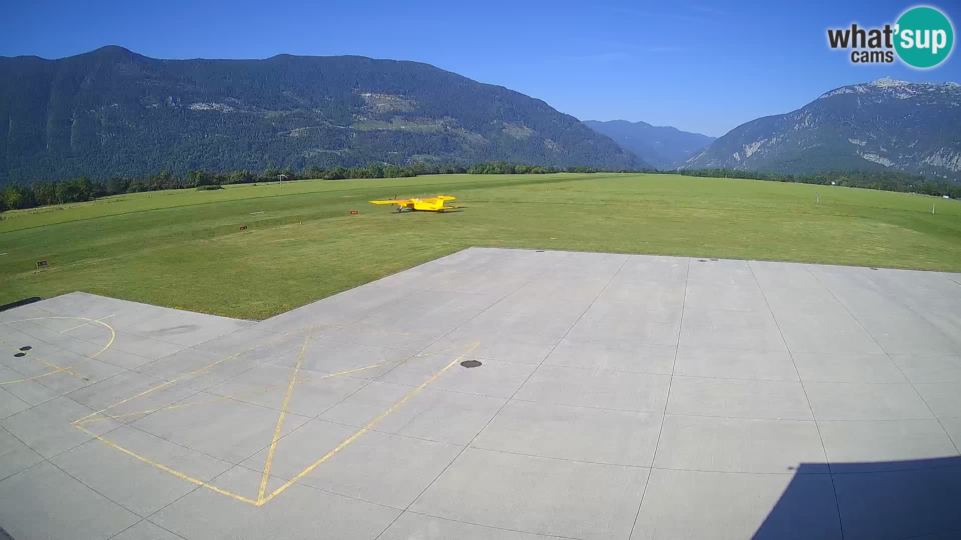 Webcam des Flughafens Bovec – Skydive Bovec