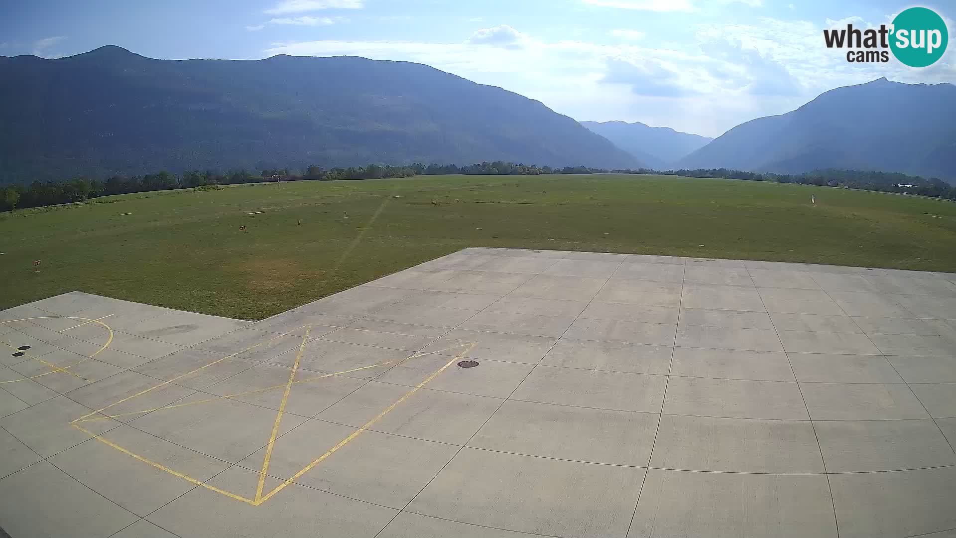 Webcam des Flughafens Bovec – Skydive Bovec