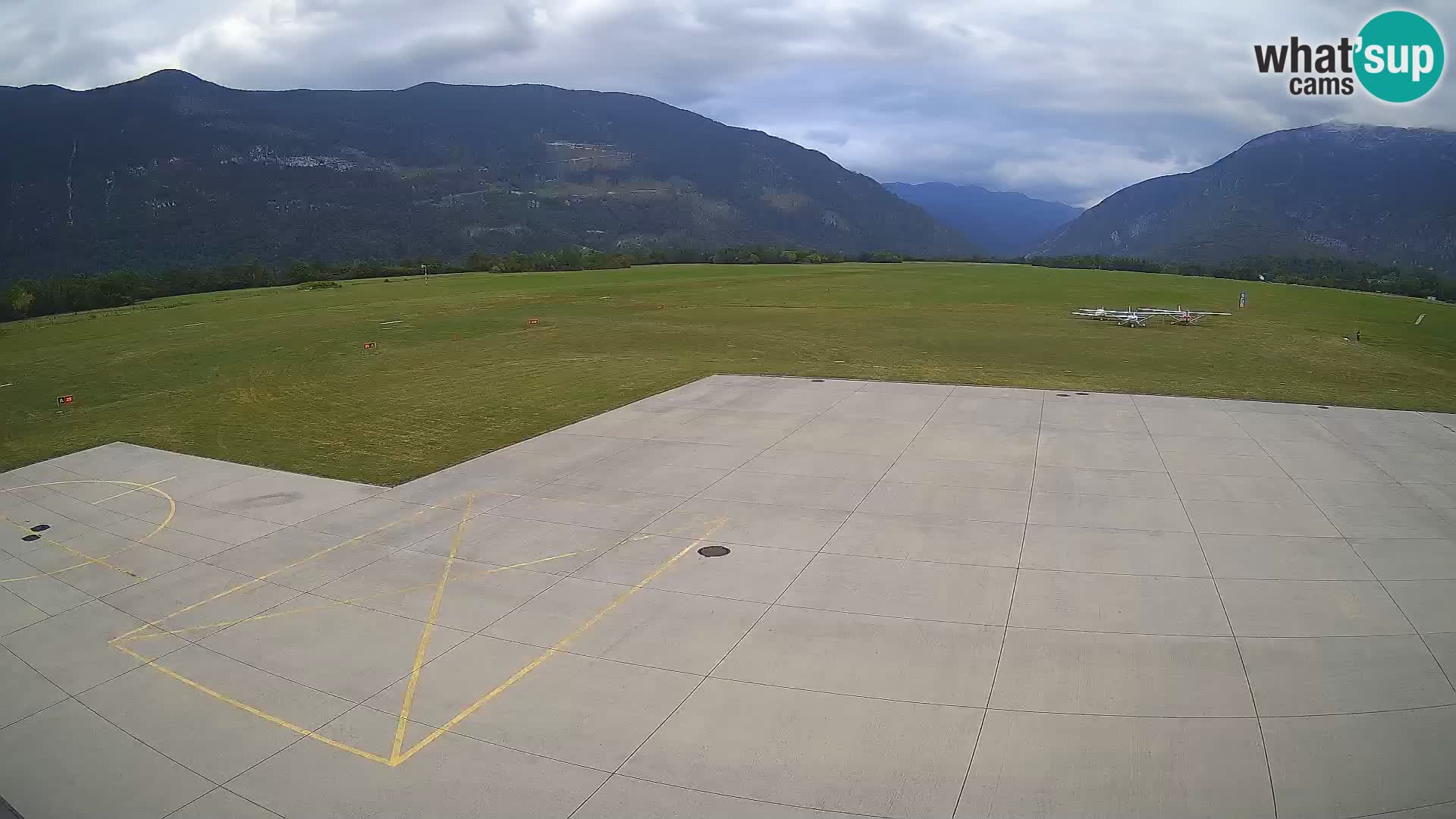 Webcam des Flughafens Bovec – Skydive Bovec