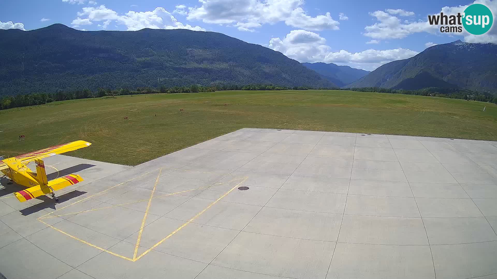 Webcam des Flughafens Bovec – Skydive Bovec