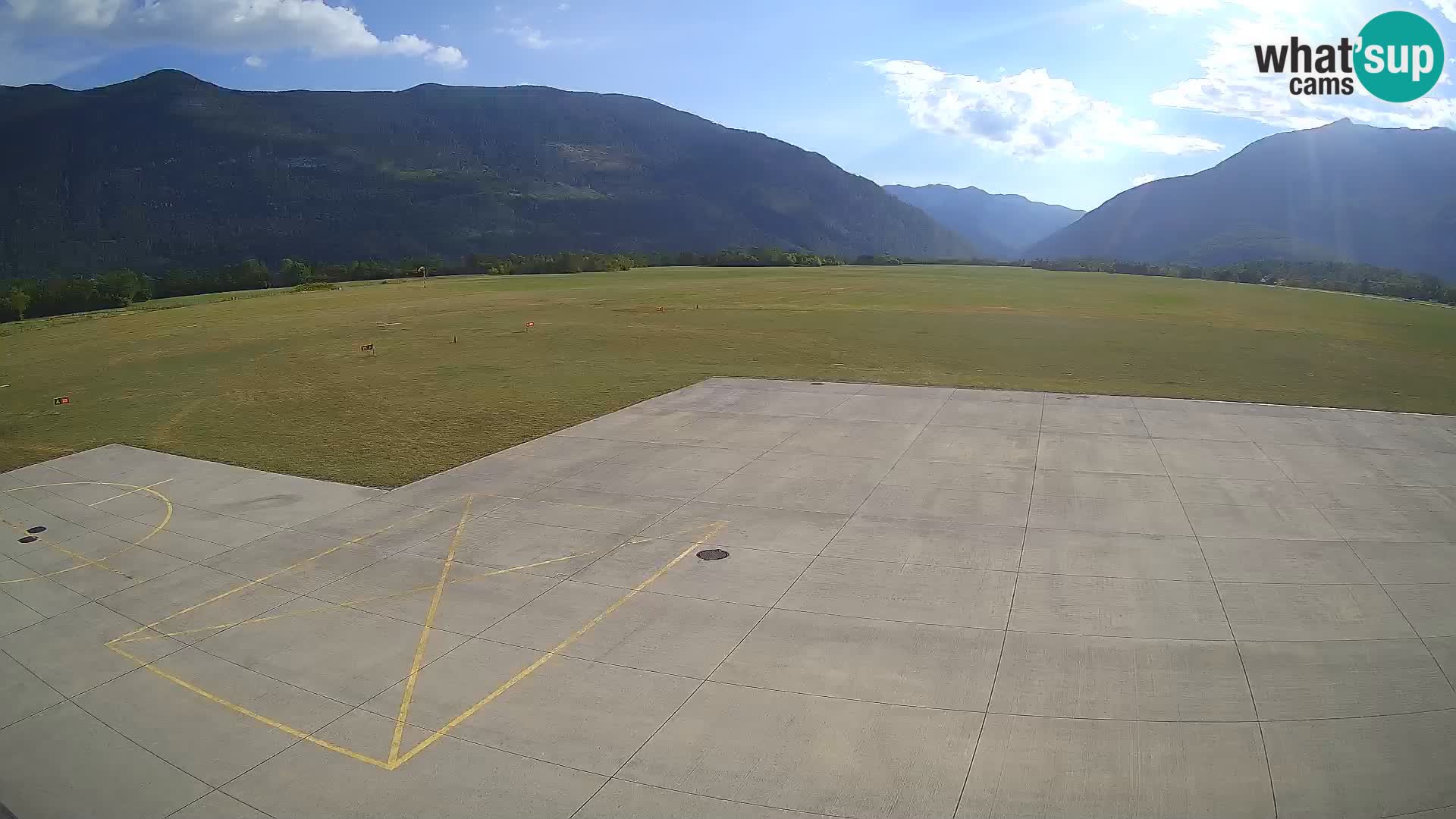Live-Webcam Flughafen Bovec – Blick auf Kanin