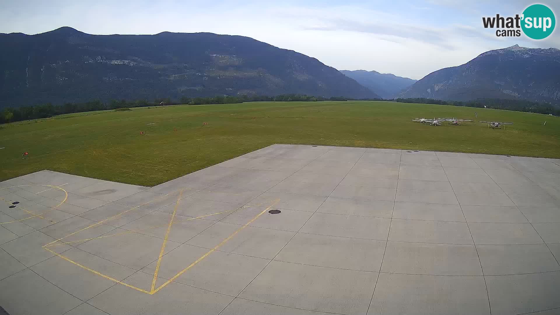 Webcam des Flughafens Bovec – Skydive Bovec