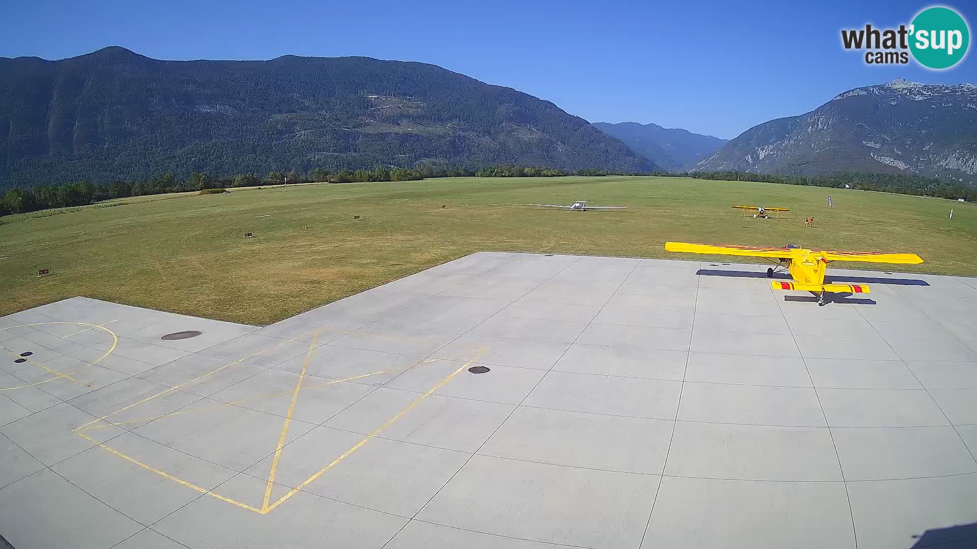 Webcam des Flughafens Bovec – Skydive Bovec