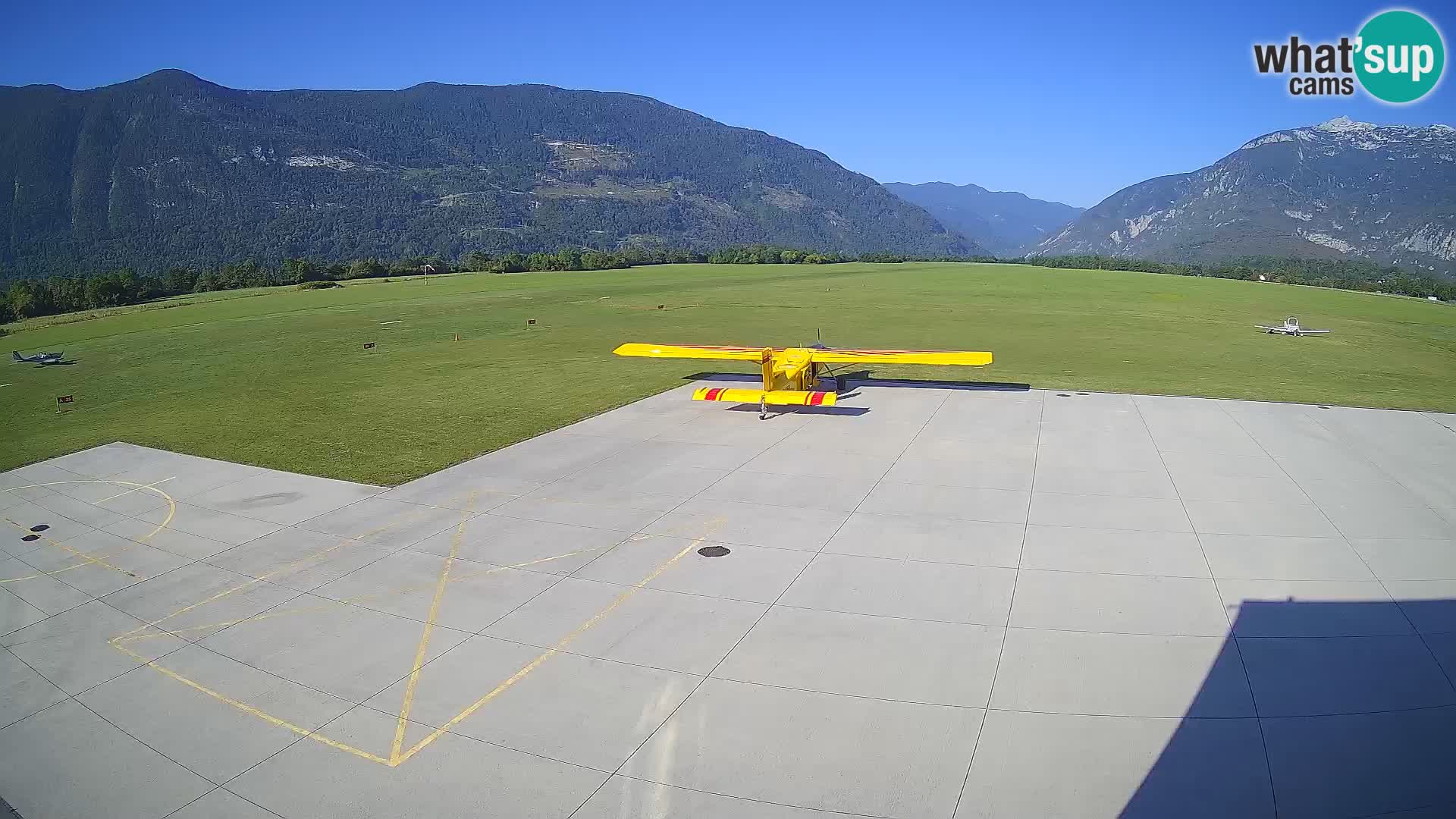 Webcam des Flughafens Bovec – Skydive Bovec