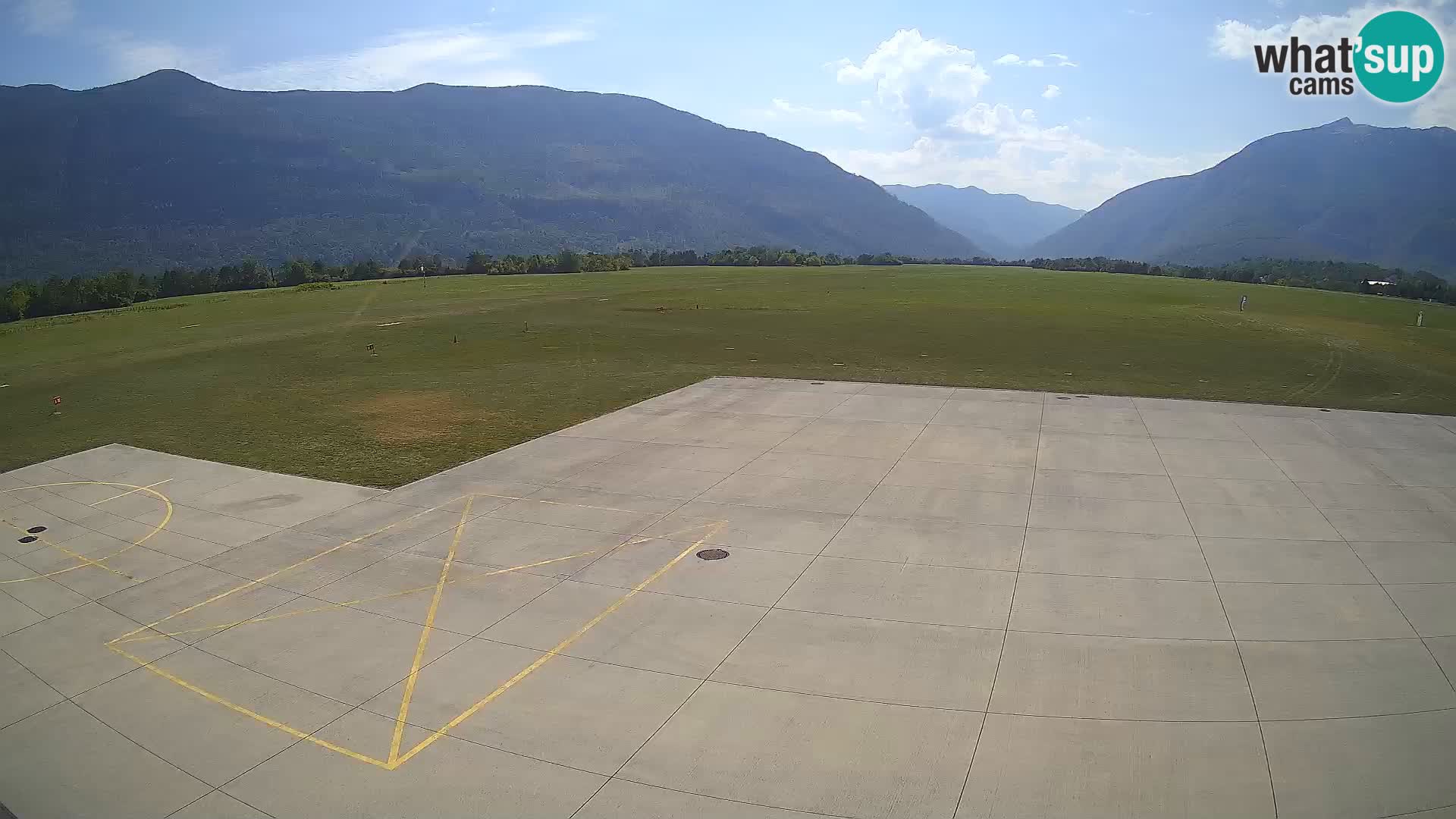 Webcam des Flughafens Bovec – Skydive Bovec