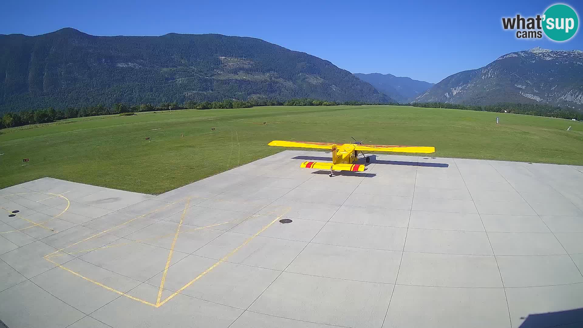 Webcam des Flughafens Bovec – Skydive Bovec