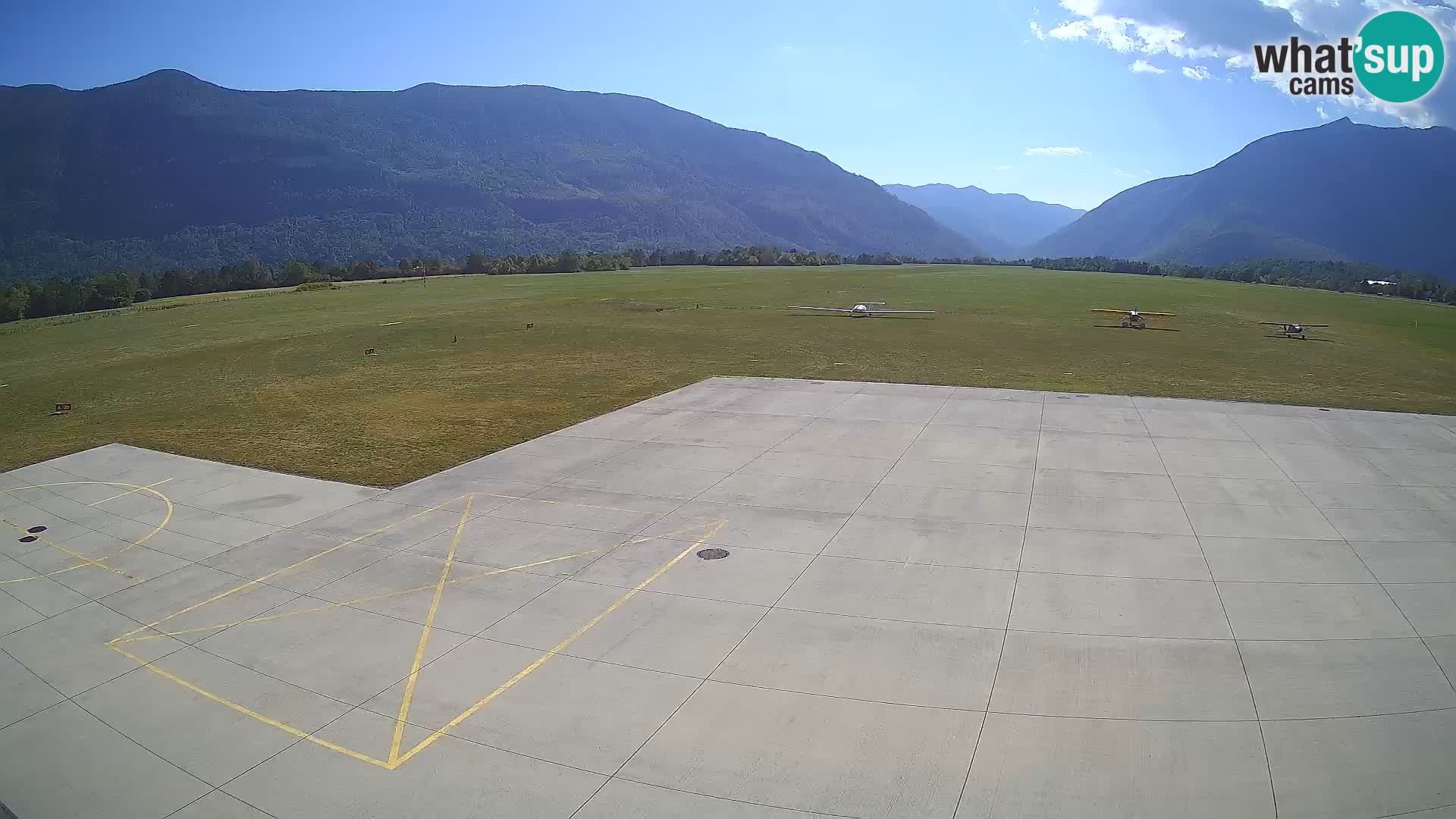 Webcam des Flughafens Bovec – Skydive Bovec