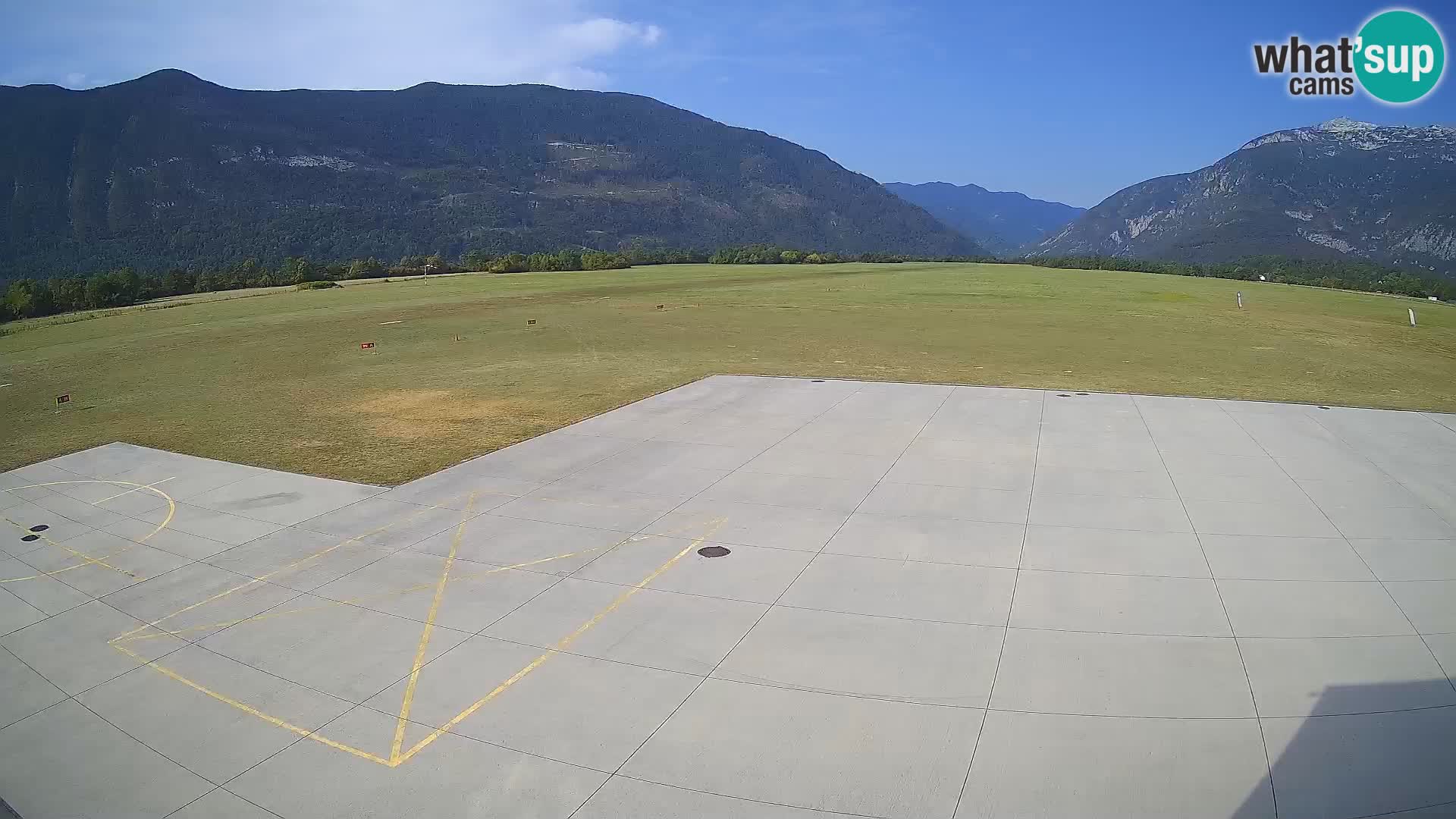 Webcam des Flughafens Bovec – Skydive Bovec
