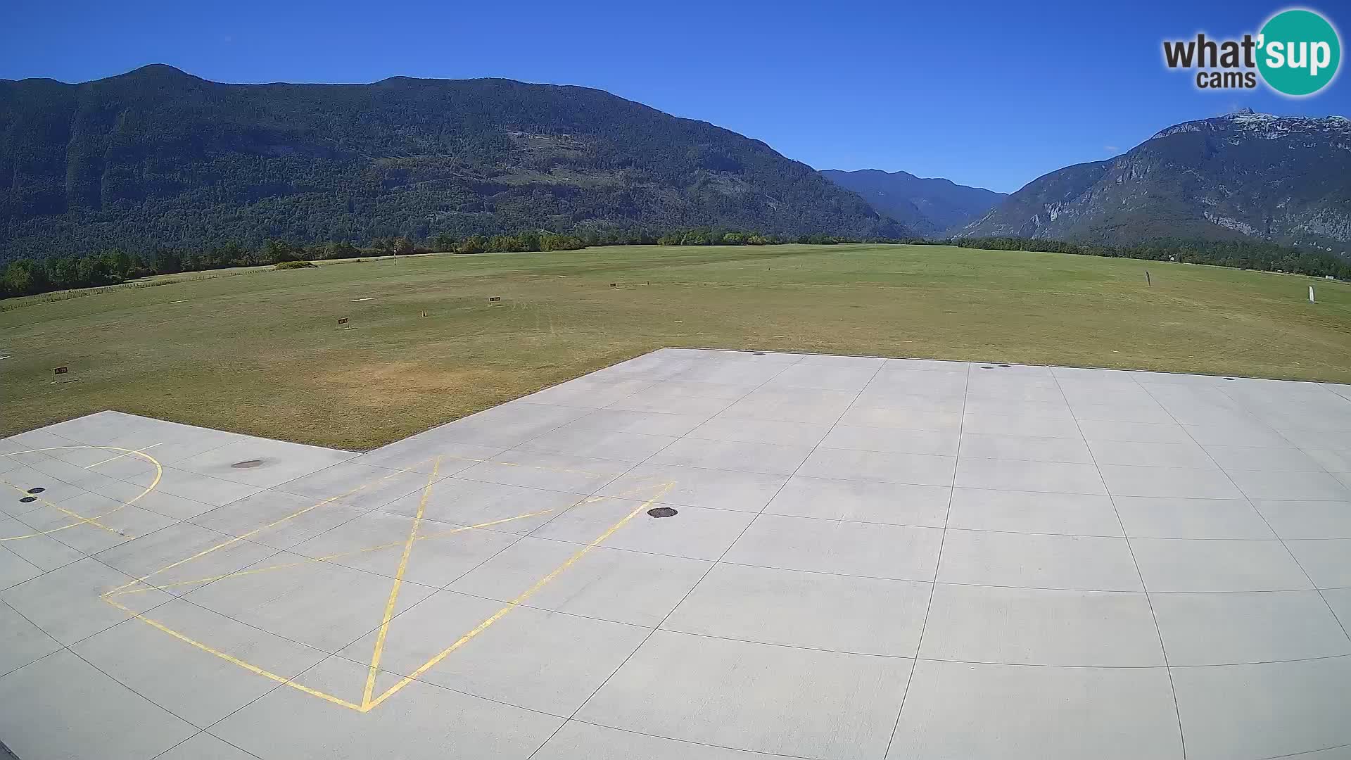 Webcam des Flughafens Bovec – Skydive Bovec