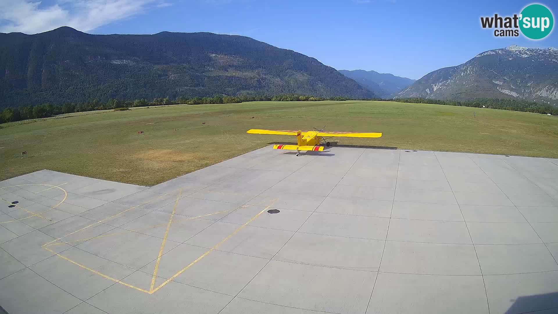 Webcam des Flughafens Bovec – Skydive Bovec